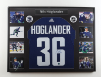 Nils Hoglander Signed Custom Framed Jersey Display with Photos (AJ's Sports World) at PristineAuction.com