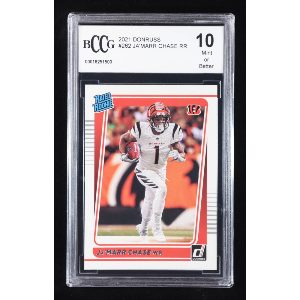 Ja'Marr Chase 2021 Donruss #262 RR RC (BCCG 10) at PristineAuction.com