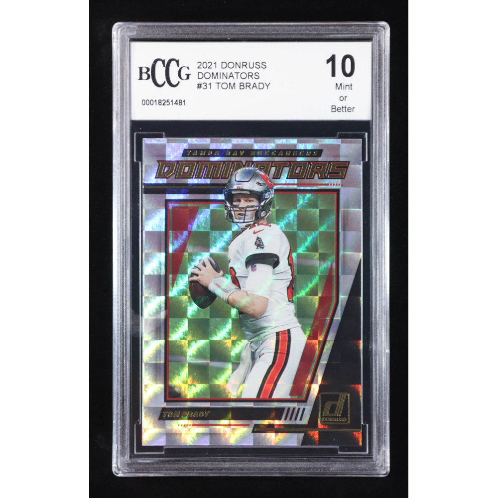 Tom Brady 2021 Donruss Dominators #31 (BCCG 10) at PristineAuction.com