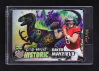 Baker Mayfield 2024 Wild Card Alumination Dino-Might Pre-Historic Raptor Rainbow Foil #PHRAP1-BM #24/25 at PristineAuction.com