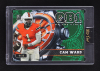 Cam Ward 2024 Wild Card QB1 On The Clock Green Orange Mojo #OCW-GN-CW2 #04/15 RC at PristineAuction.com