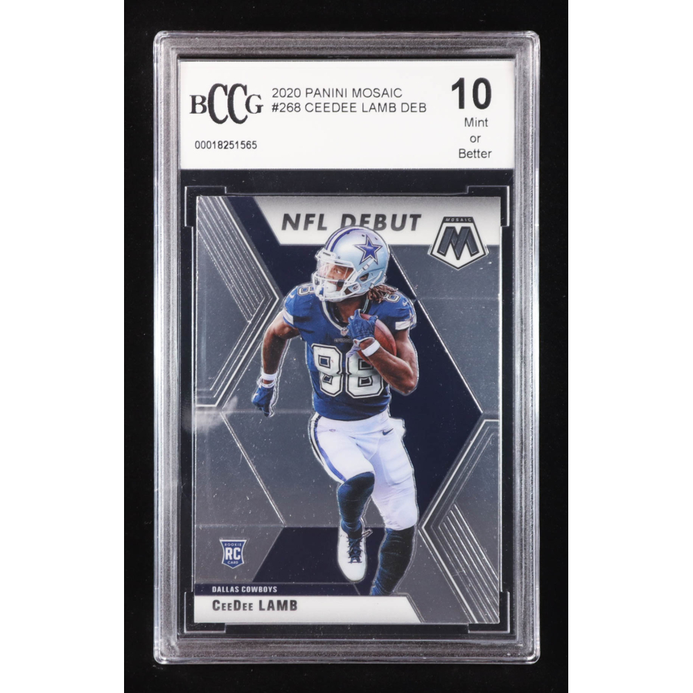 CeeDee Lamb 2020 Panini Mosaic #268 DEB RC (BCCG 10) at PristineAuction.com
