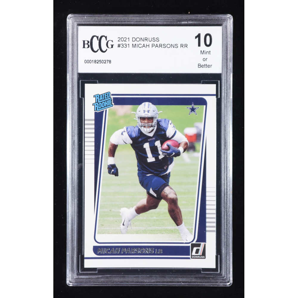 Micah Parsons 2021 Donruss #331 RR RC (BCCG 10) at PristineAuction.com