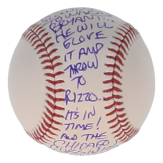 Pat Huges Signed OML Baseball with Extensive Inscription (JSA) at PristineAuction.com Pat Huges Signed OML Baseball with Extensive Inscription (JSA) at PristineAuction.com