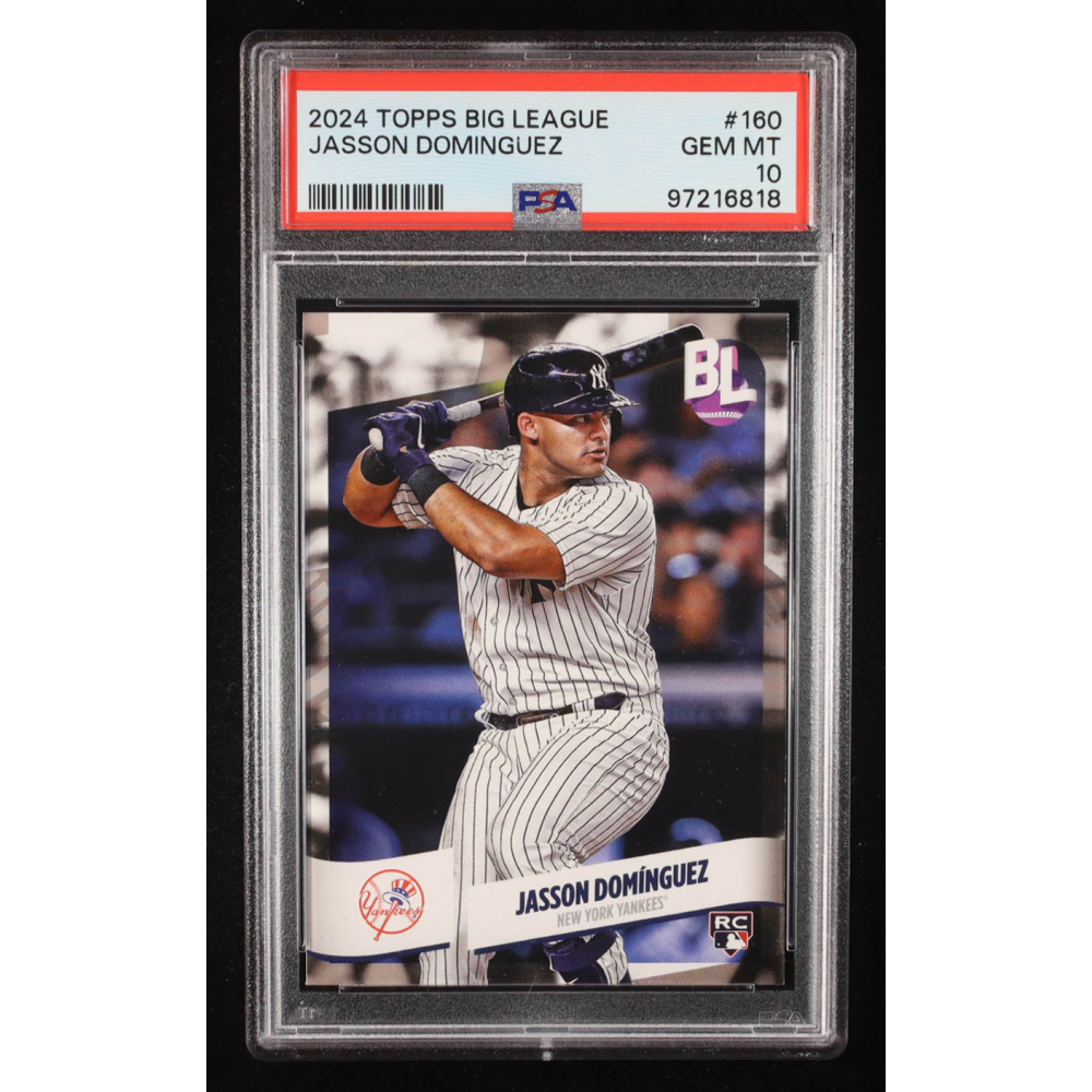 Jasson Dominguez 2024 Topps Big League #160 RC (PSA 10) at PristineAuction.com