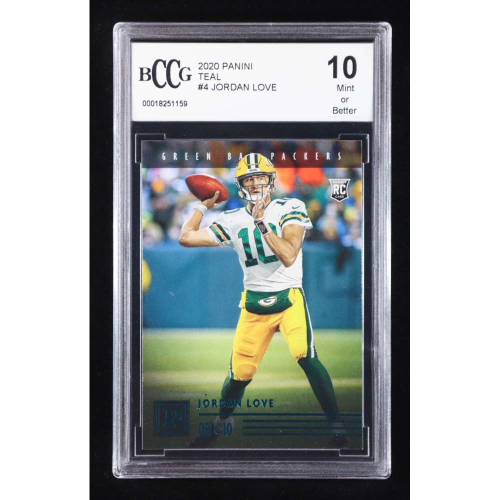Jordan Love 2020 Panini Teal #4 RC (BCCG 10) at PristineAuction.com