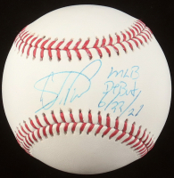 Wander Franco Signed OML Baseball Inscribed "MLB Debut 6/22/27" (JSA & USA SM) at PristineAuction.com