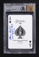 Abner Aust Signed Ace Of Spades Playing Card "Last WW2 Ace 5 Kills" (BGS | Auto 10) at PristineAuction.com