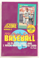 1991 Score Series 2 Baseball Wax Box with (36) Packs at PristineAuction.com