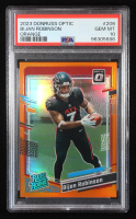 Bijan Robinson 2023 Donruss Optic Orange #206 RR RC #107/249 (PSA 10) at PristineAuction.com
