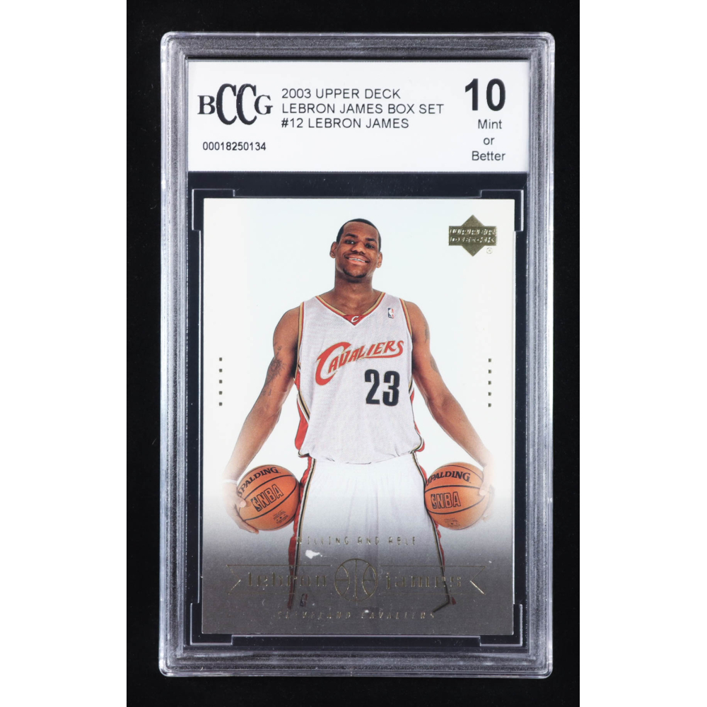 LeBron James 2003 Upper Deck LeBron James Box Set #12 RC / Willing and Able (BCCG 10) at PristineAuction.com