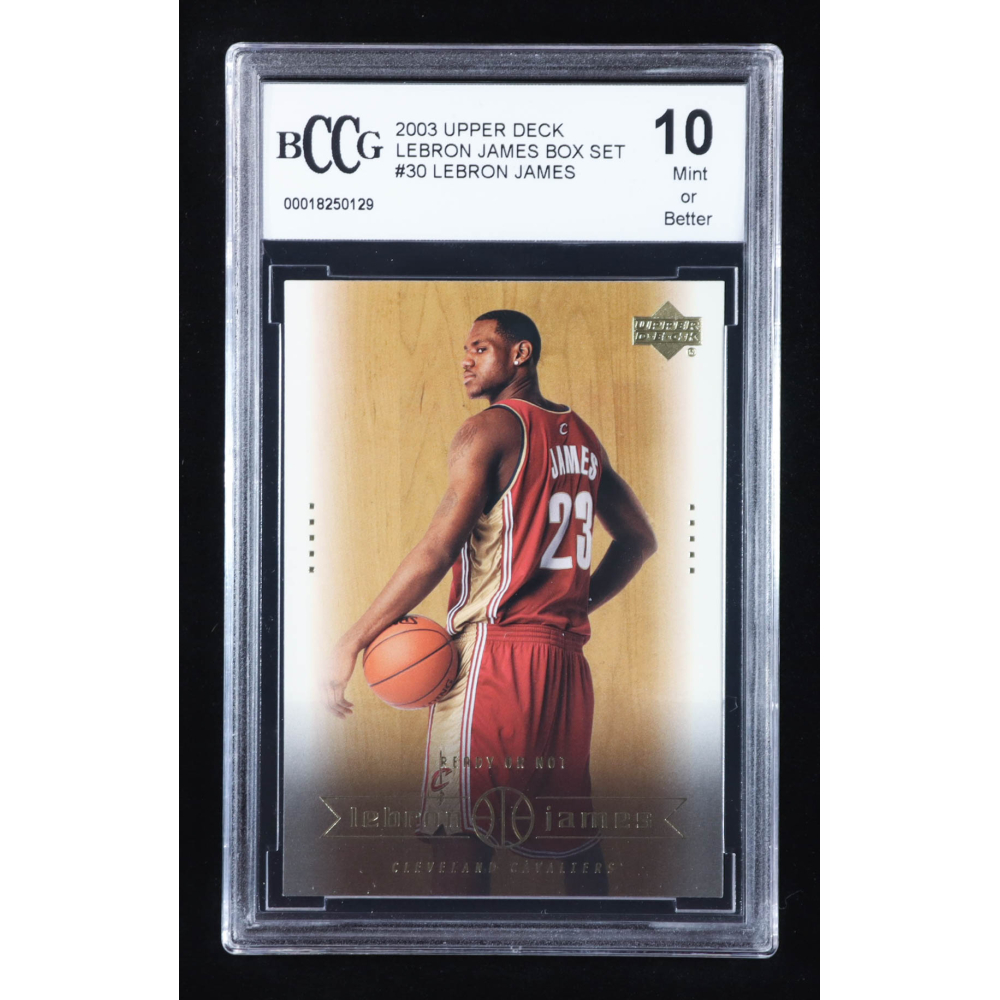 LeBron James 2003 Upper Deck LeBron James Box Set #30 RC / Ready Or Not (BCCG 10) at PristineAuction.com