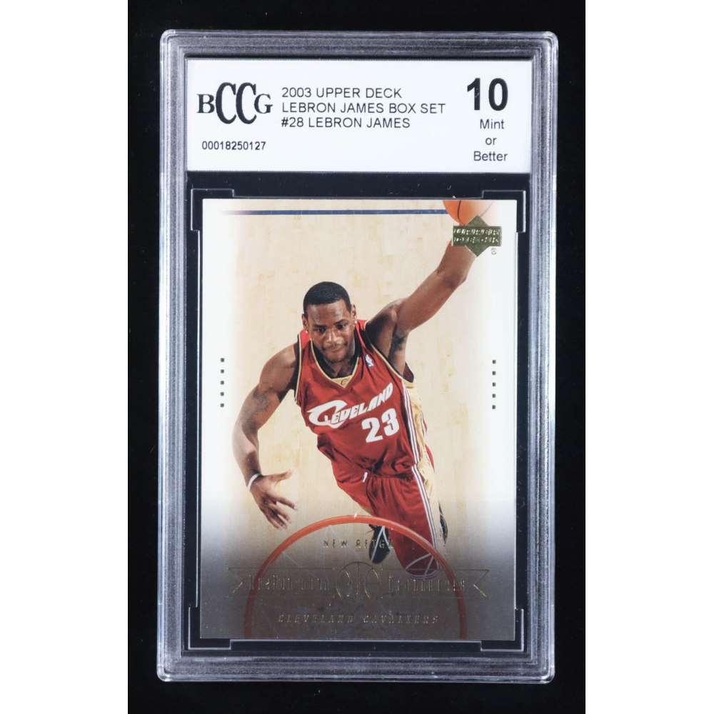 LeBron James 2003 Upper Deck LeBron James Box Set #28 RC / New Reign (BCCG 10) at PristineAuction.com