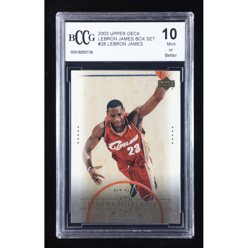 LeBron James 2003 Upper Deck LeBron James Box Set #28 RC / New Reign (BCCG 10) at PristineAuction.com