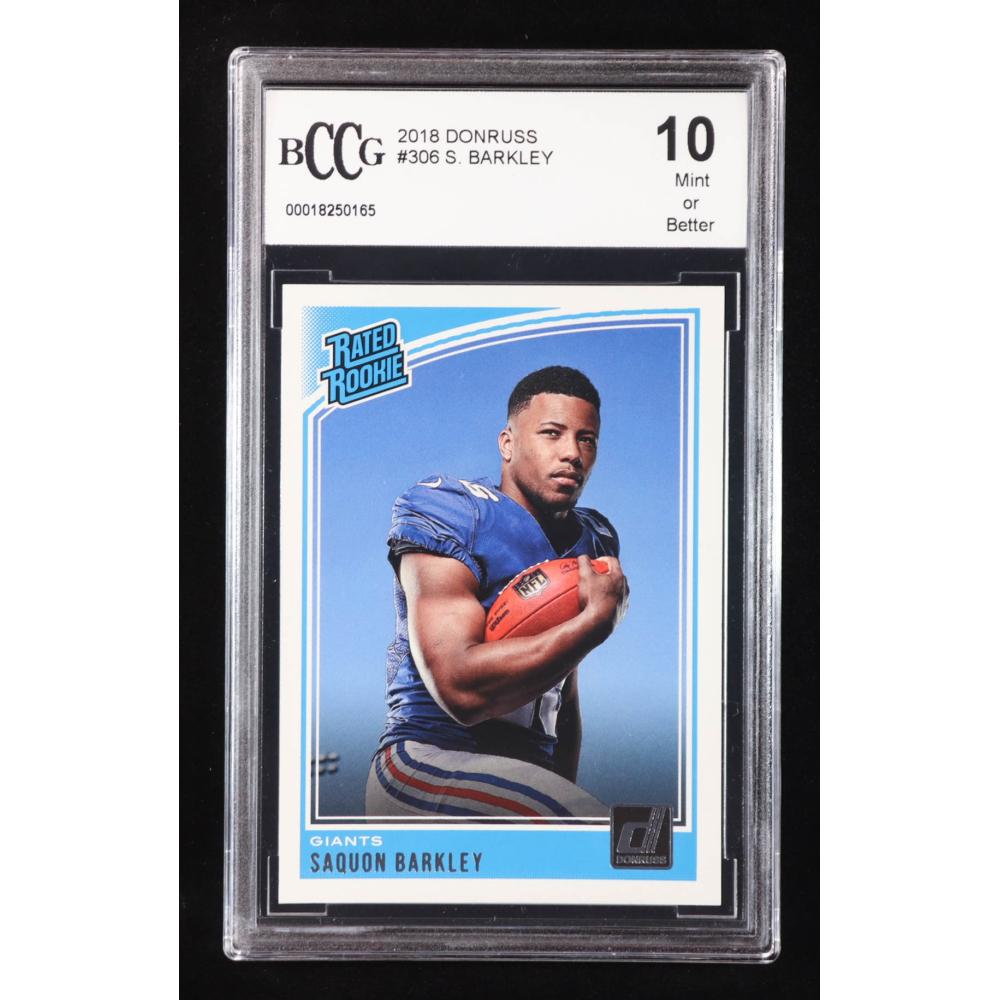 Saquon Barkley 2018 Donruss #306 RR RC (BCCG 10) at PristineAuction.com