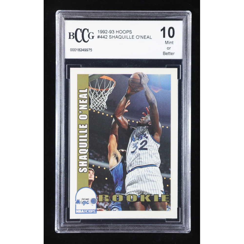 Shaquille O'Neal 1992-93 Hoops #442 RC (BCCG 10) at PristineAuction.com