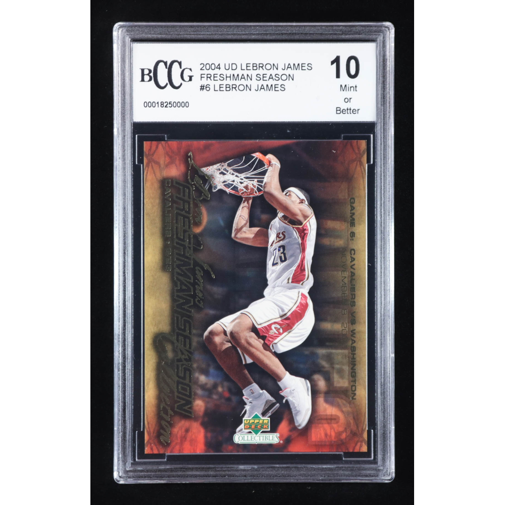 LeBron James 2004 Upper Deck LeBron James Freshman Season #6 (BCCG 10) at PristineAuction.com