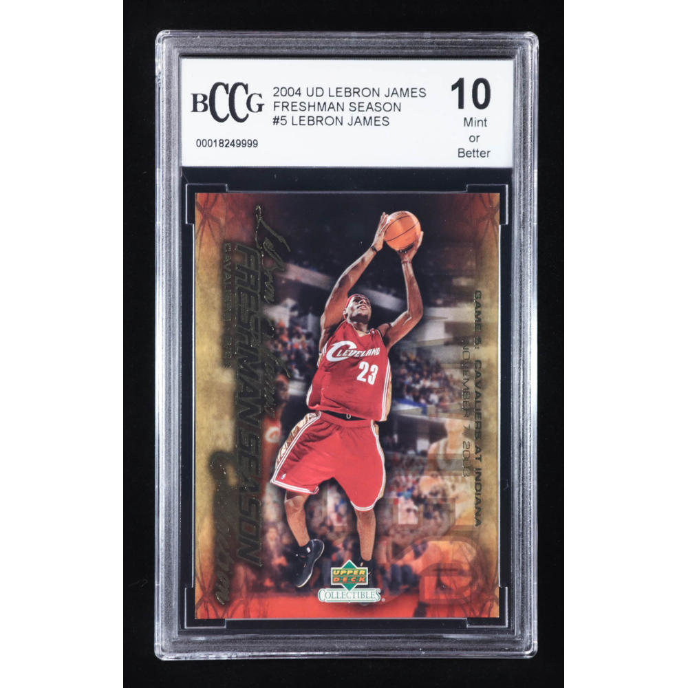 LeBron James 2004 Upper Deck LeBron James Freshman Season #5 (BCCG 10) at PristineAuction.com