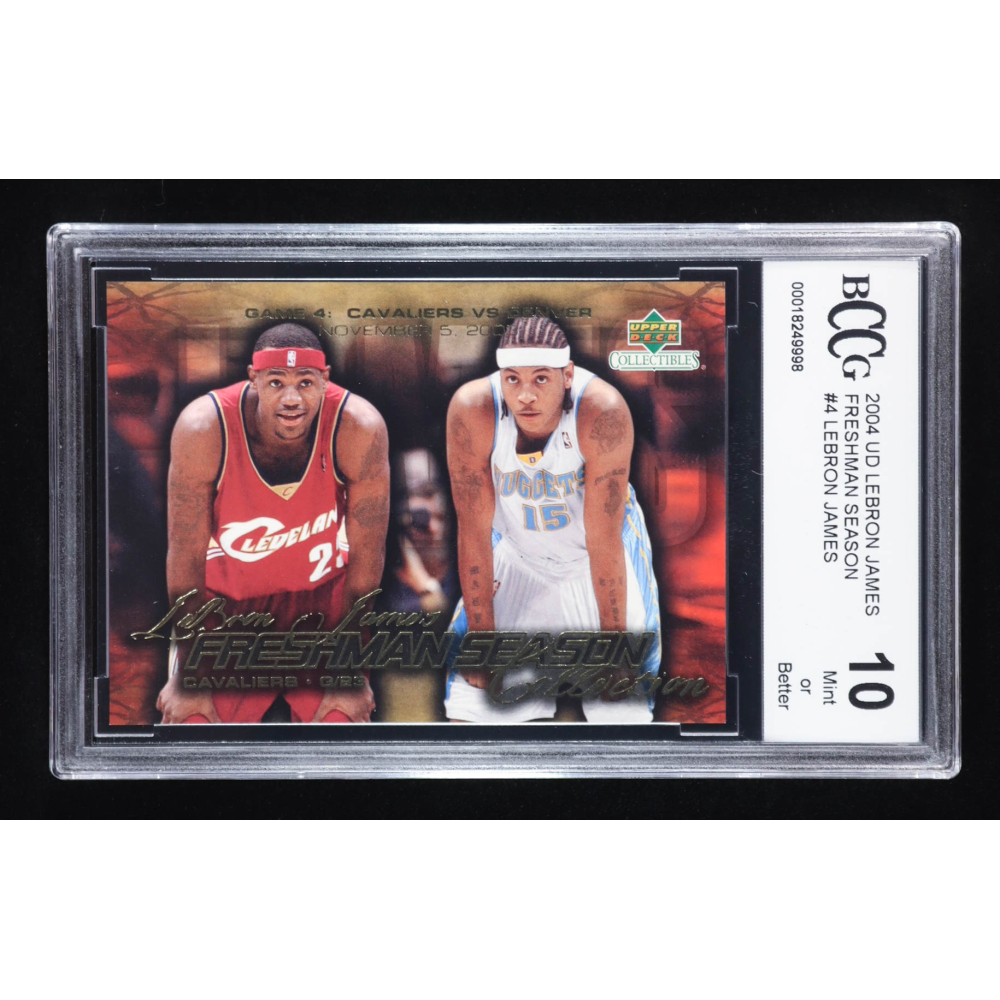 LeBron James 2004 Upper Deck LeBron James Freshman Season #4 (BCCG 10) at PristineAuction.com