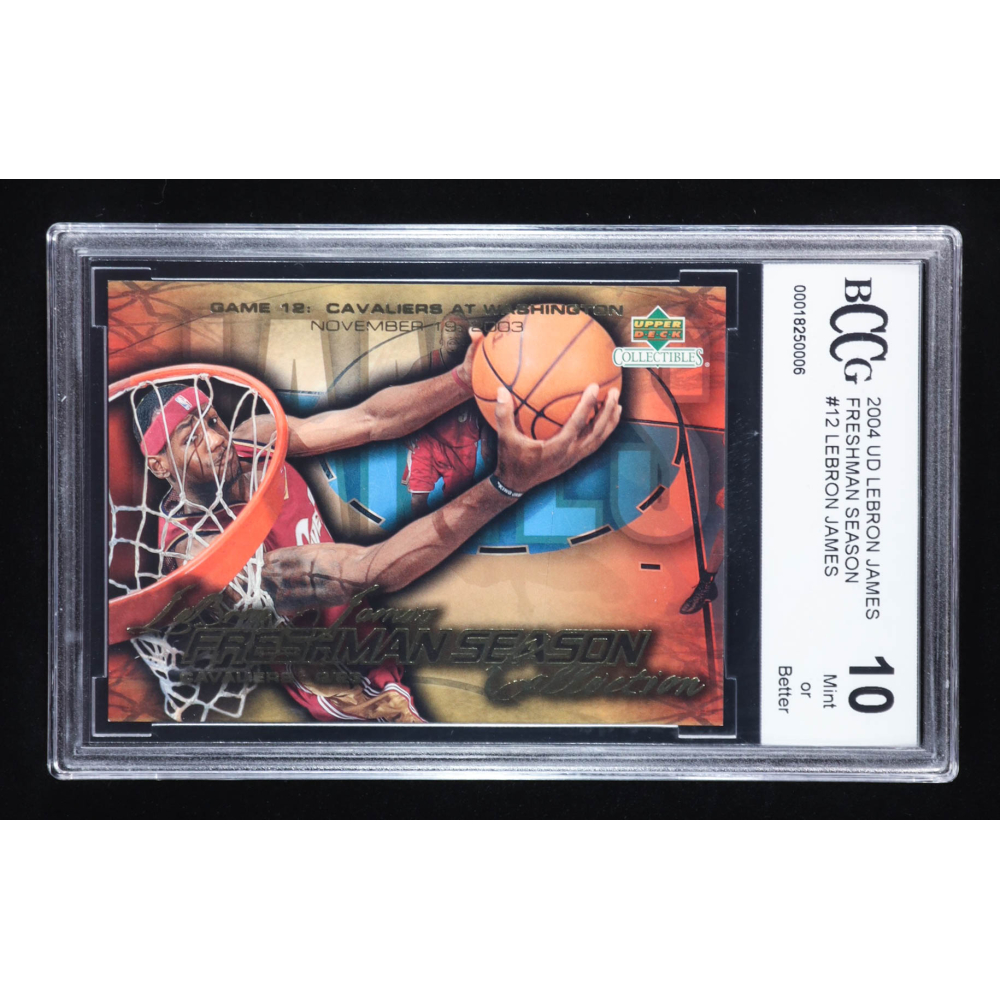LeBron James 2004 Upper Deck LeBron James Freshman Season #12 (BCCG 10) at PristineAuction.com