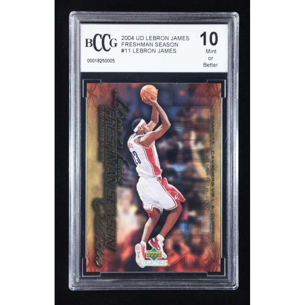 LeBron James 2004 Upper Deck LeBron James Freshman Season #11 (BCCG 10) at PristineAuction.com