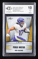 Puka Nacua 2023 Leaf Special Release Rookie Silver Gold #RS69 RC #18/25 (BCCG 10) at PristineAuction.com