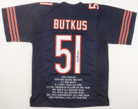 Dick Butkus Signed Career Highlight Stat Jersey (JSA) at PristineAuction.com