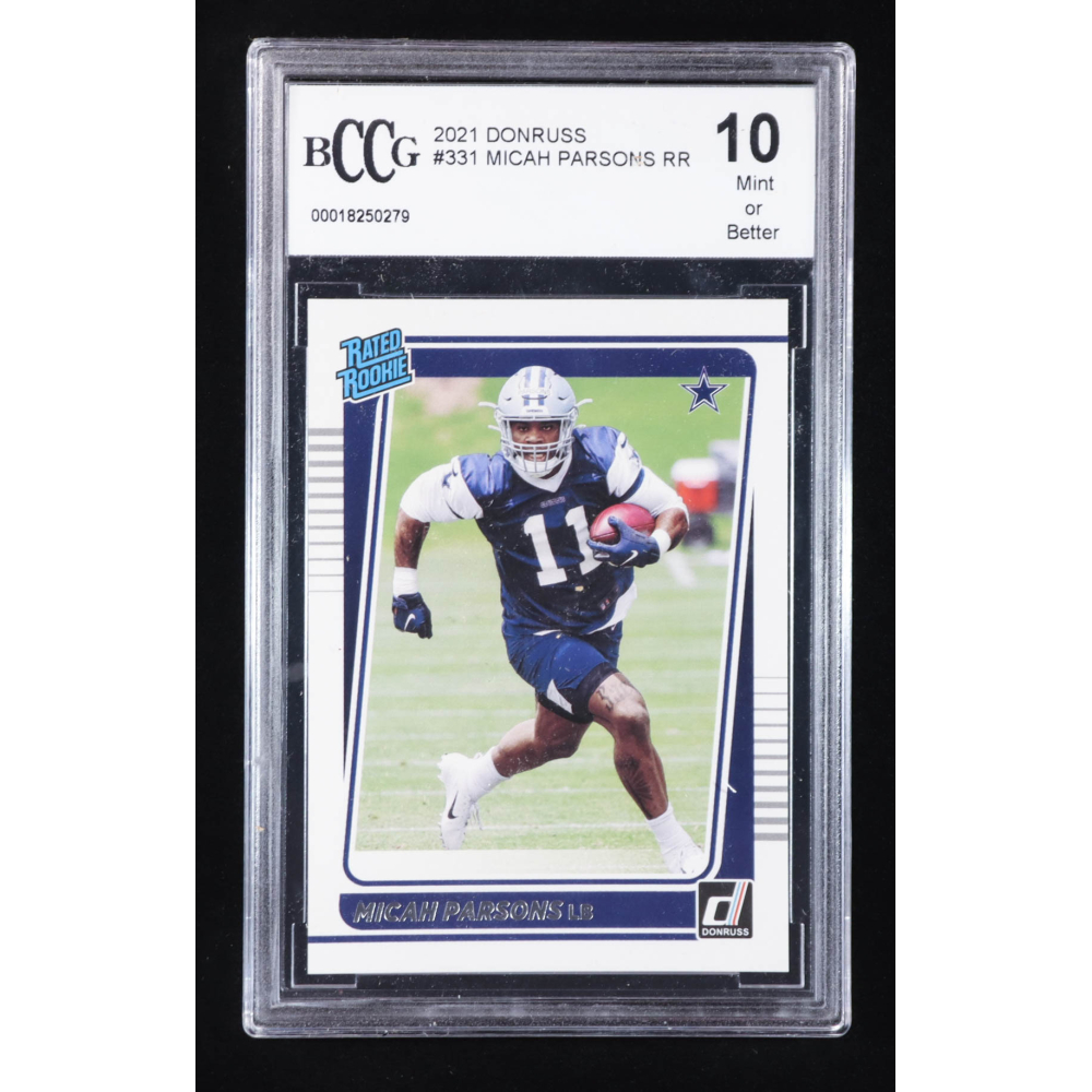 Micah Parsons 2021 Donruss #331 RR RC (BCCG 10) at PristineAuction.com