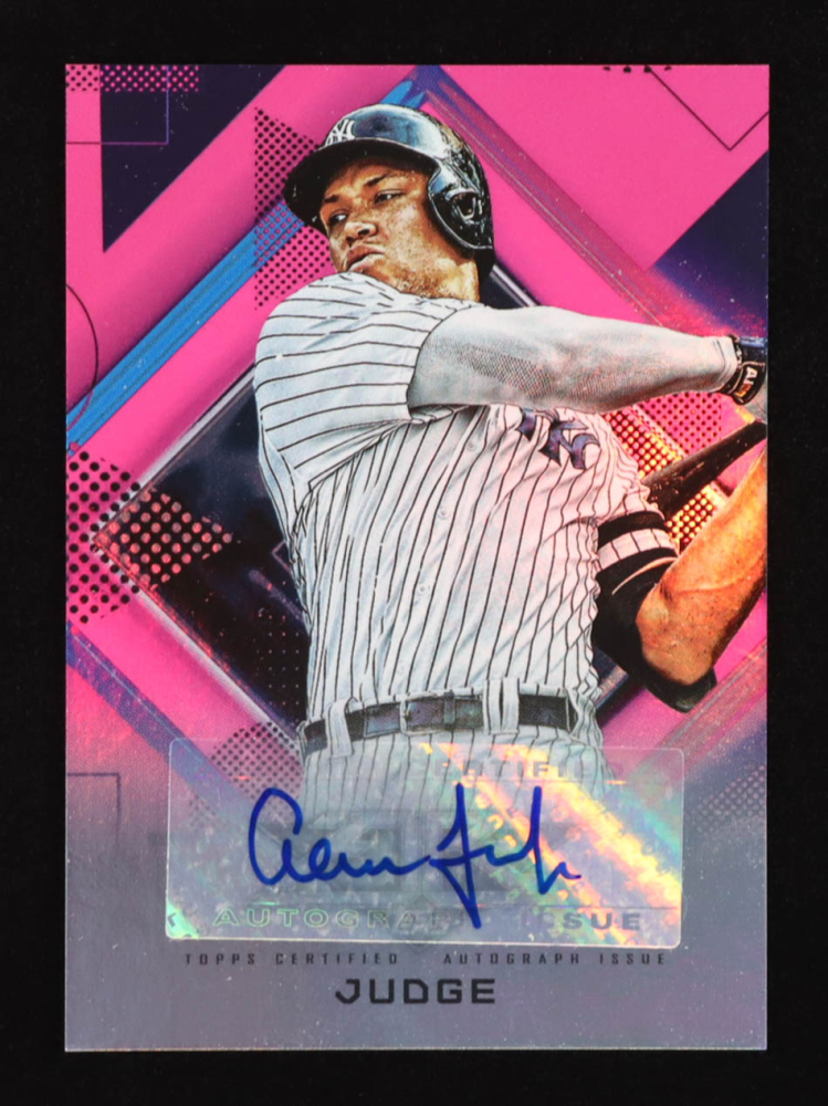 Aaron Judge 2020 Topps Fire Autographs Magenta #FAAJ #23/25