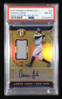 Aaron Judge 2017 Panini Gold Standard #32 AU JSY RC #027/199 (PSA 8) at PristineAuction.com