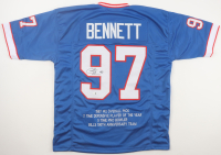 Cornelius Bennett Signed Career Highlight Stat Jersey (JSA) at PristineAuction.com