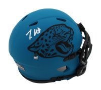 Travis Hunter Signed Jaguars Rave Alternate Speed Mini Helmet (Beckett) at PristineAuction.com
