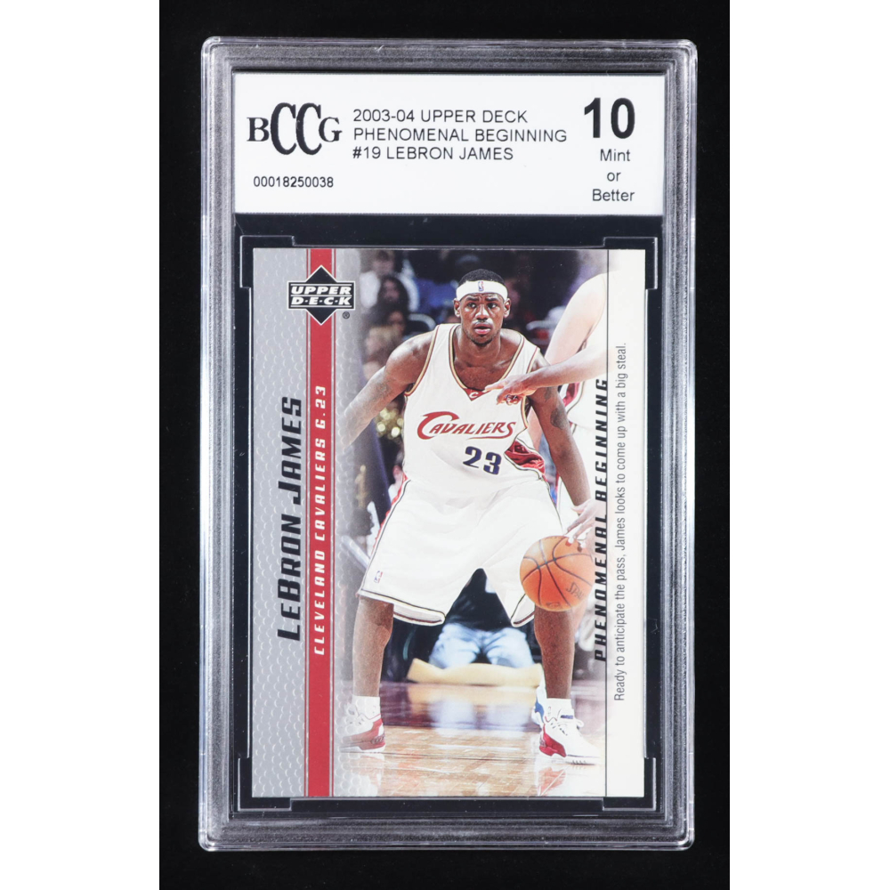 LeBron James 2003-04 Upper Deck Phenomenal Beginning LeBron James #19 RC / Ready To Anticipate (BCCG 10) at PristineAuction.com