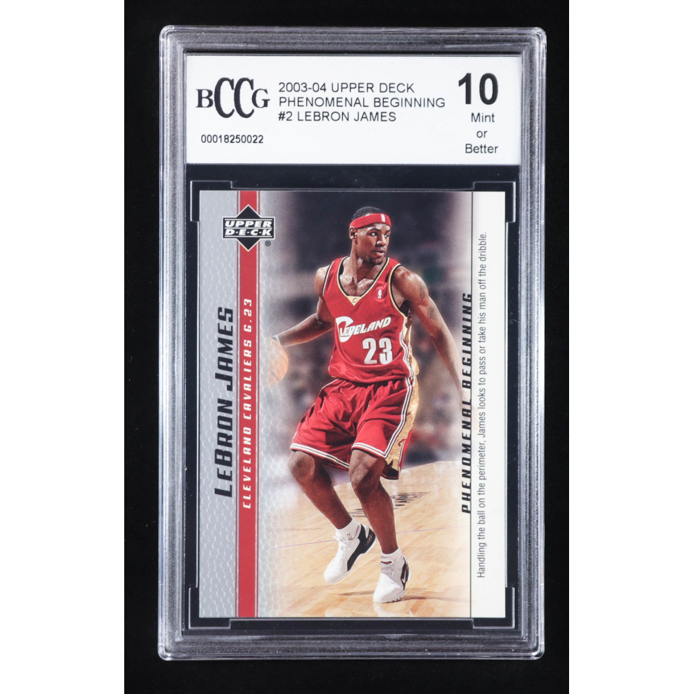 LeBron James 2003-04 Upper Deck Phenomenal Beginning LeBron James #2 RC / Handling The Ball (BCCG 10) at PristineAuction.com