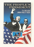 Donald Trump 2024 "The People's President" Colorized 5 Gram .999 Fine Silver Bullion Bar at PristineAuction.com
