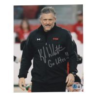 Kyle Whittingham Signed Utah Utes 8x10 Photo Inscribed "Go Utes!!" (Beckett) at PristineAuction.com