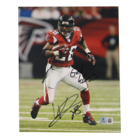 Warrick Dunn Signed Falcons 8x10 Photo Inscribed "God Bless!" (Beckett) at PristineAuction.com