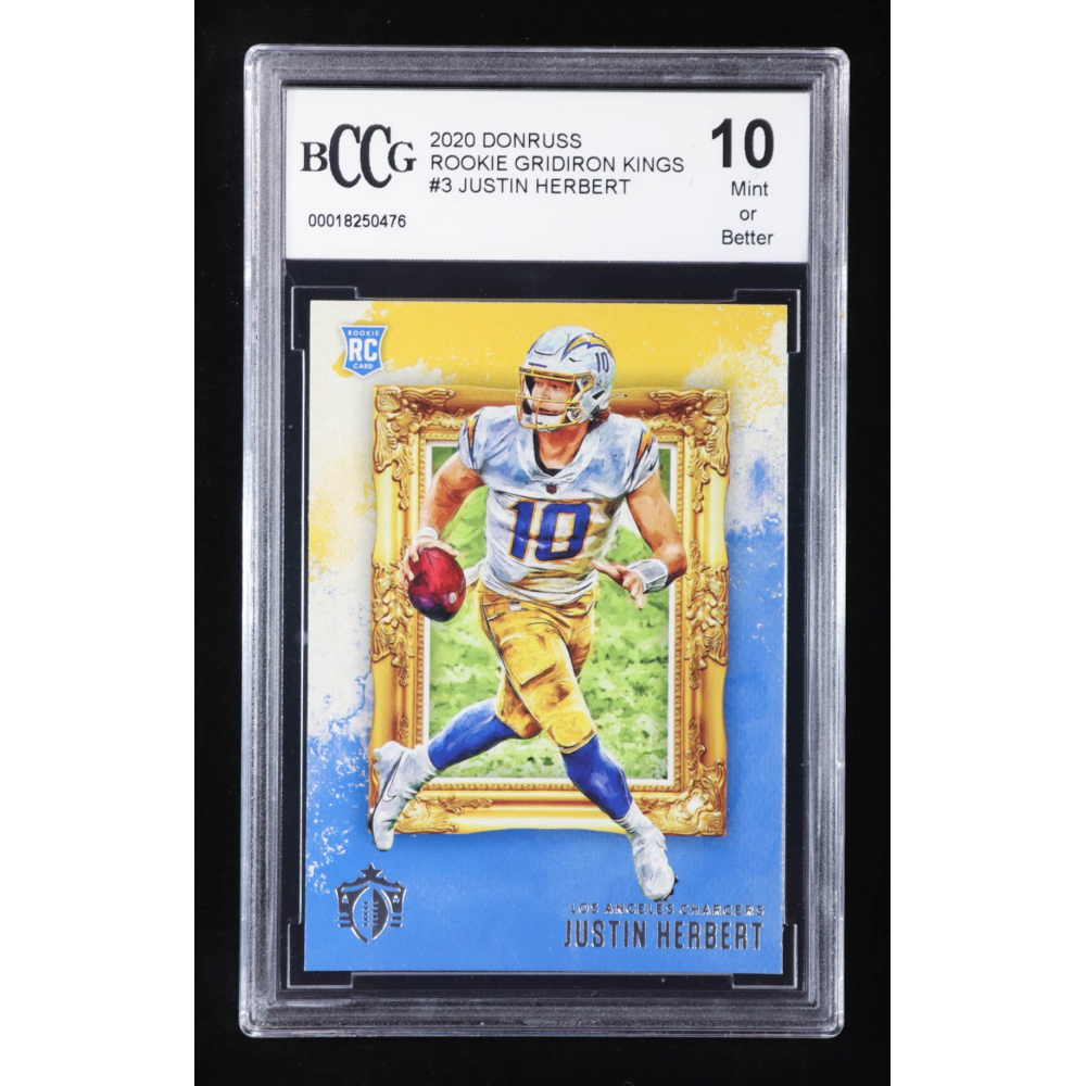 Justin Herbert 2020 Gridiron Kings #3 RC (BCCG 10) at PristineAuction.com