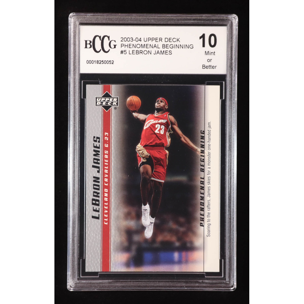 LeBron James 2003-04 Upper Deck Phenomenal Beginning LeBron James #5 RC / Soaring to the Rafters (BCCG 10) at PristineAuction.com