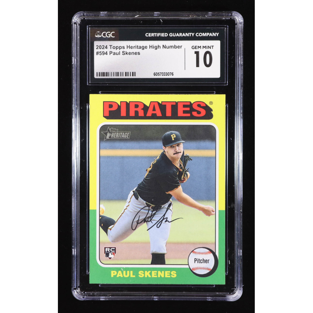 Paul Skenes 2024 Topps Heritage #594 RC (CGC 10) at PristineAuction.com