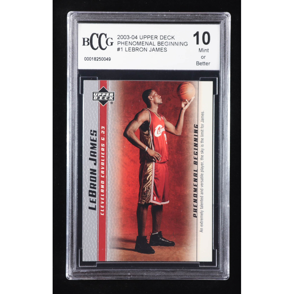 LeBron James 2003-04 Upper Deck Phenomenal Beginning LeBron James #1 RC / An Extremely Talented (BCCG 10) at PristineAuction.com