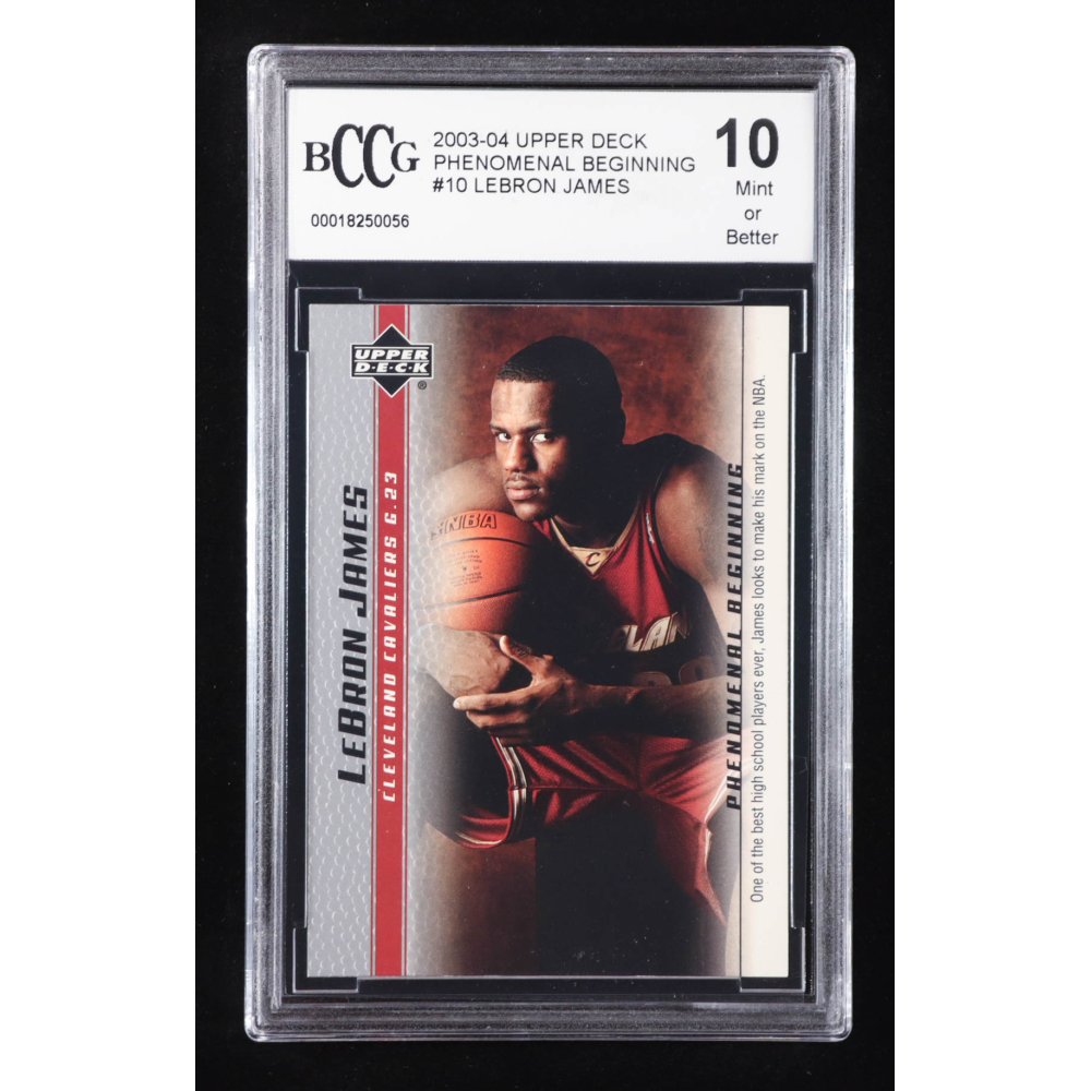 LeBron James 2003-04 Upper Deck Phenomenal Beginning #10 RC / One of the Best (BCCG 10) at PristineAuction.com