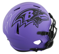 Ray Lewis Signed Ravens Full-Size Rave Alternate Speed Helmet (Beckett) at PristineAuction.com
