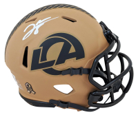Jared Verse Signed Rams Salute To Service Alternate Speed Mini Helmet (Beckett) at PristineAuction.com