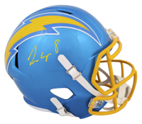 Omarion Hampton Signed Chargers Full-Size Flash Alternate Speed Helmet (Beckett) at PristineAuction.com