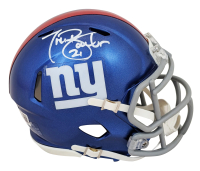 Tiki Barber Signed Giants Speed Mini Helmet (Beckett) at PristineAuction.com