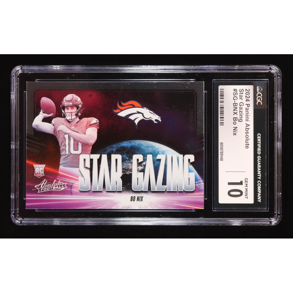 Bo Nix 2024 Absolute Star Gazing #15 RC (CGC 10) at PristineAuction.com