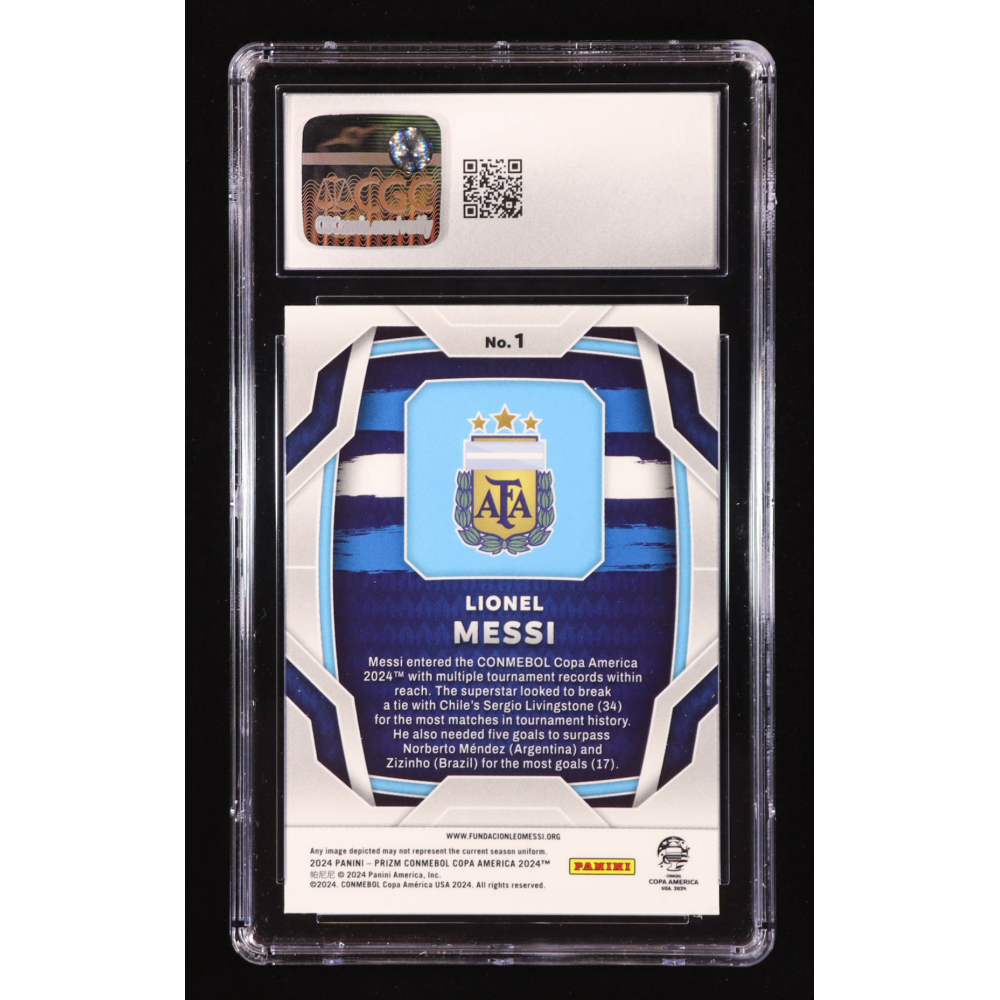 Lionel Messi 2024 Panini Prizm Copa America #1 (CGC 10) at PristineAuction.com