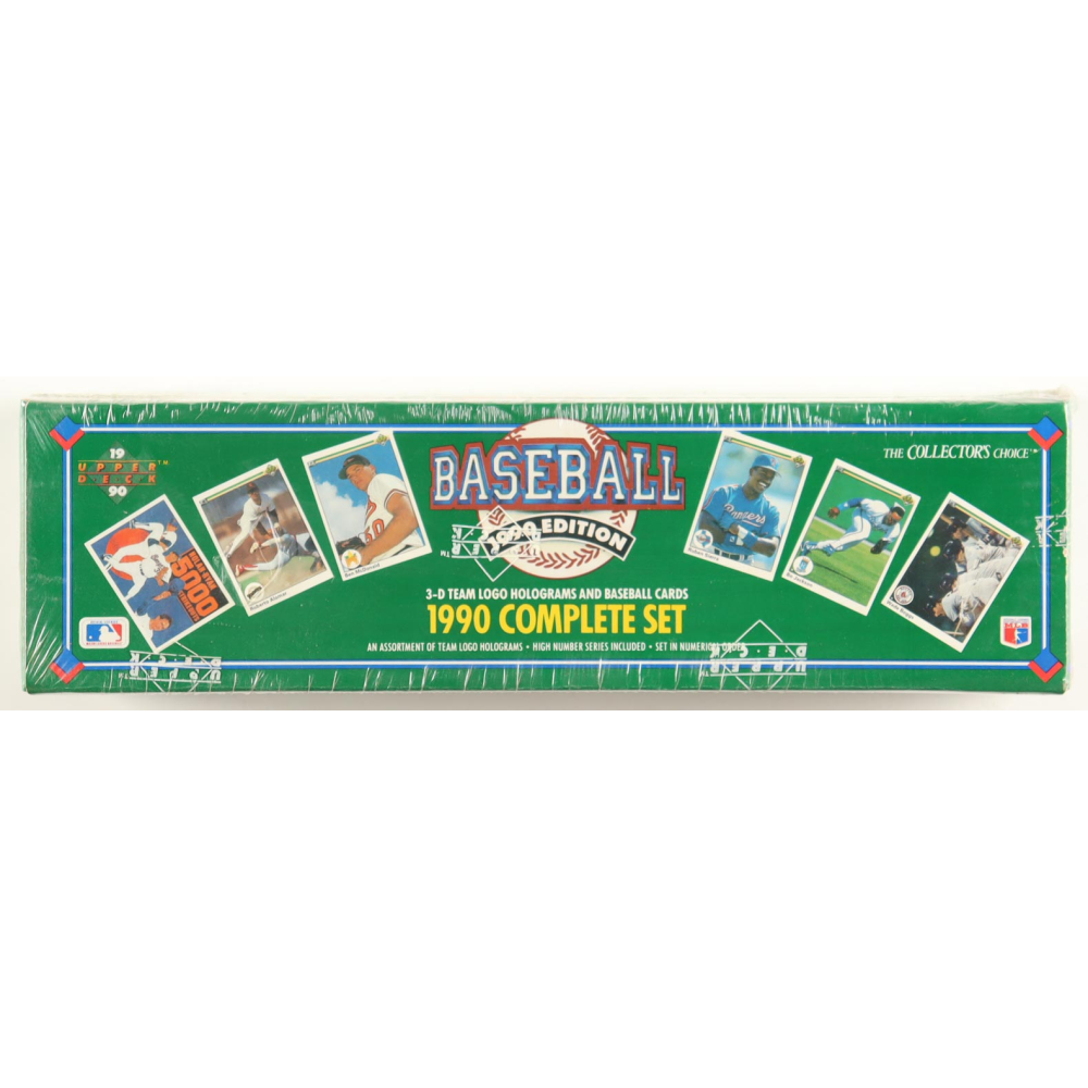 1990 Upper Deck Baseball Complete Set of (800) Cards with Sammy Sosa #17 RC, Ken Griffey #156, Juan Gonzalez #72, Nolan Ryan #544 at PristineAuction.com