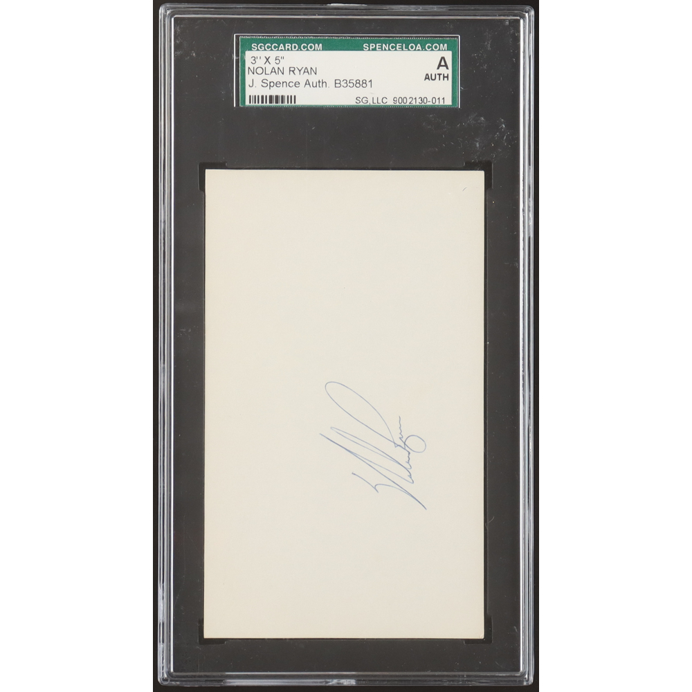 Nolan Ryan Signed Index Card (JSA) at PristineAuction.com